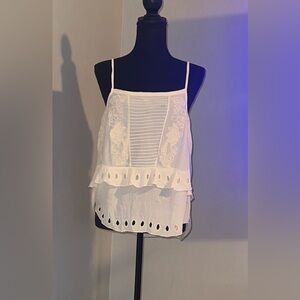 IRO light yellow Lace Detail Camisole